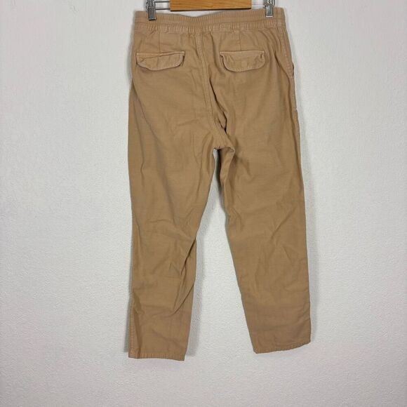 J. Crew Tan 100% Cotton Straight Leg Cropped Pants - Picture 2 of 6